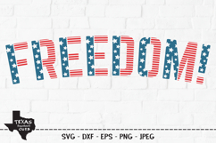 Freedom! SVG, Cut File, Patriotic Shirt Design, 4th of July Product Image 1