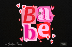 Babe Valentine PNG Ransom Letter Product Image 4
