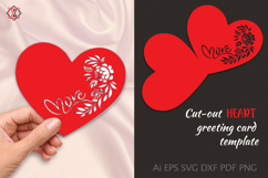 Cut-out heart greeting card template_2 Product Image 1