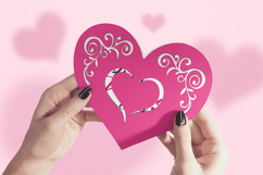 Cut-out Heart greeting card templates Product Image 3