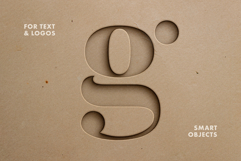 Cut-Out Paper Text &amp; Logo Mockup Product Image 1