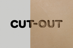 Cut-Out Paper Text &amp; Logo Mockup Product Image 3