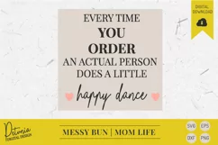 Woman In Messy Bun SVG | Mom Life SVG Product Image 3