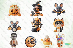 Cute 3D Halloween Sublimation Clipart Bundle Product Image 10