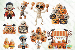 Cute 3D Halloween Sublimation Clipart Bundle Product Image 9