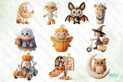 Cute 3D Halloween Sublimation Clipart Bundle Product Image 7