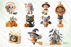 Cute 3D Halloween Sublimation Clipart Bundle Product Image 6