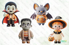 Cute 3D Halloween Clipart Product Image 1