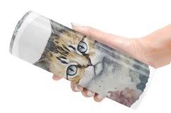 Adorable Cat Watercolor | Tumbler Sublimation Wrap Product Image 6
