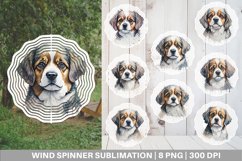 Adorable Dog Watercolor Wind Spinner | Sublimation Spinner D Product Image 1