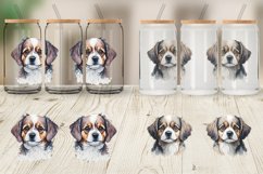 Adorable Dog Watercolor Glass Can Wraps Product Image 3