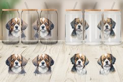 Adorable Dog Watercolor Glass Can Wraps Product Image 5