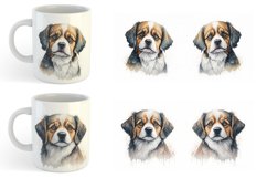 Adorable Dog Watercolor | Mug sublimation design Product Image 5