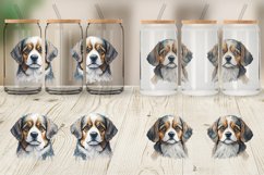 Adorable Dog Watercolor Glass Can Wraps Product Image 6
