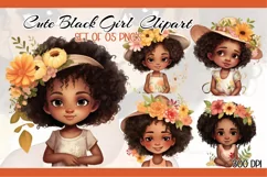 Cute Afro Black Girl clipart