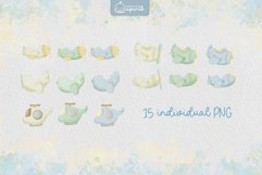 Cute Airplane Toy Watercolor Clipart Product Image 2