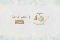 Cute Airplane Toy Watercolor Clipart Product Image 5