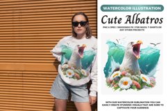 Cute Albatros |Cute Albatros Watercolor Drawing | Albatros Product Image 1