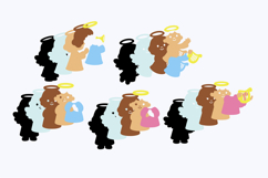 Cute Angels Elements 3D SVG Product Image 3