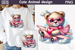 Cute Bear Heart Clipart | Valentine Bear Clipart Product Image 1