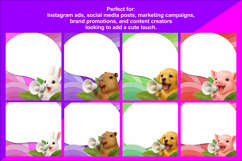 Cute Animals Instagram Ad Templates Square &amp; Portrait | PSD Product Image 2