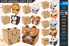 Kids Gift Boxes Laser Cut Bundle |Candy Boxes| Cute Animals Product Image 1