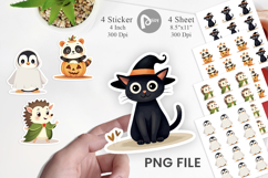 Cute Halloween Animal Sticker Product Image 1