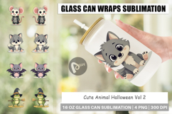 Glass Can Cute Halloween Animals Product Image 1
