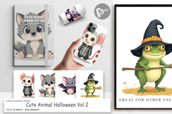 Digital Paper Cute Halloween Animals Product Image 1