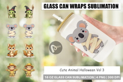 Glass Can Cute Halloween Animals Product Image 1