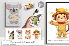 Digital Paper Cute Halloween Animals Product Image 1
