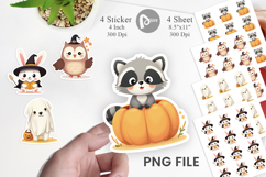 Cute Halloween Animal Sticker Product Image 1