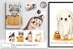 Digital Paper Cute Halloween Animals Product Image 1