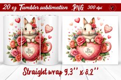 Tumbler wrap design | Cute bunny in mug Product Image 1