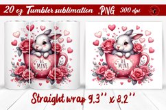 Tumbler wrap design | Cute Rabbit in mug Product Image 1