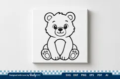 Cute Bear SVG | Adorable Animal Cut File Product Image 2