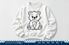 Cute Bear SVG | Adorable Animal Cut File Product Image 3