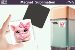 Cute Animal Magnet | Pig Glasses Bubble Gum Product Image 1