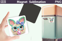 Easter Animal Magnet | Bunny Glasses Bubble Gum Product Image 1