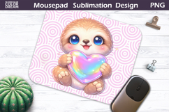 Cute Animal Mousepad | Valentine Sublimation Product Image 1