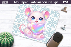 Cute Animal Mousepad | Valentine Sublimation Product Image 1