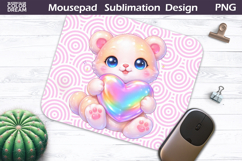 Cute Animal Mousepad | Valentine Sublimation Product Image 1