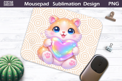 Cute Animal Mousepad | Valentine Sublimation Product Image 1