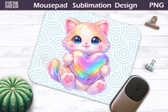 Cute Animal Mousepad | Valentine Sublimation Product Image 1