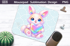 Cute Animal Mousepad | Valentine Sublimation Product Image 1