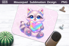 Cute Animal Mousepad | Valentine Sublimation Product Image 1