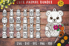 Cute Animal Ornament Bundle SVG Mothers Day Painting Toy