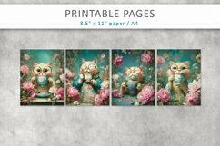 whimsical animal printable pages, junk journal papers Product Image 2