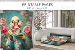 animal pages for crafting, animal art print Product Image 4