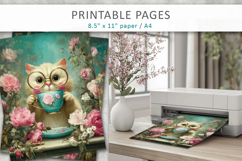 whimsical animal printable pages, junk journal papers Product Image 7